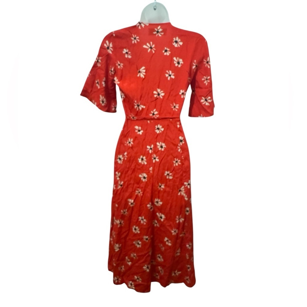 Faithfull the Brand Anthro Rivera Floral Wrap Dress Size 4 - Picture 3 of 5